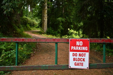 logging road gate. c;osed