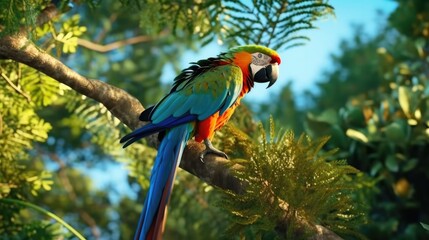 blue and yellow macaw