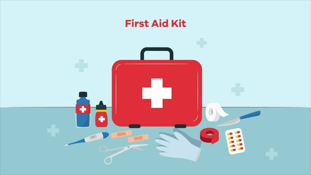 Cartoon First Aid Kit Animation