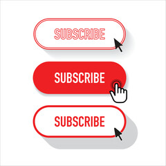 Buttons SUBSCRIBE red and text shadows