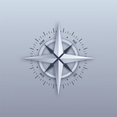 Compass 3d abstract symbol background