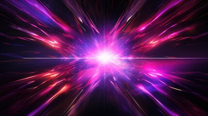 Abstract spectacle with streaks of electric magenta and contrasting shades, crisscrossing and blending in a visually stunning display. The vibrant interplay of these colors creates an exciting - obrazy, fototapety, plakaty
