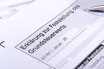 Erkl&auml;rung zur Feststellung des Grundsteuerwertes