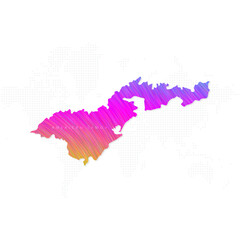 American Samoa map in colorful halftone gradients. Future geometric patterns of lines abstract on white background. Vector illustration EPS10