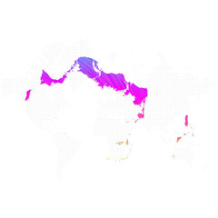 Turks and Caicos Islands map in colorful halftone gradients. Future geometric patterns of lines abstract on white background. Vector illustration EPS10