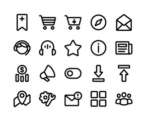 Website user interface icons