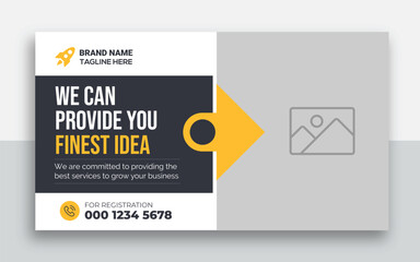 Fototapeta premium Business youtube thumbnail and web banner template