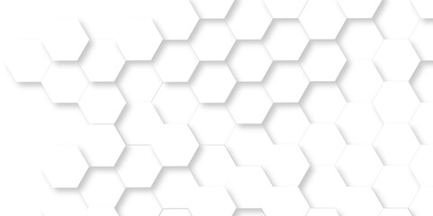 White Hexagonal Background. Luxury White Pattern. Vector Illustration. 3D Futuristic abstract honeycomb mosaic white background. geometric mesh cell texture.	
