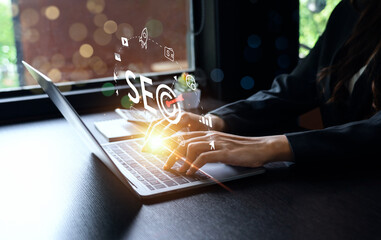 business people use SEO tools, Unlocking online potential. Boost visibility, attract organic...