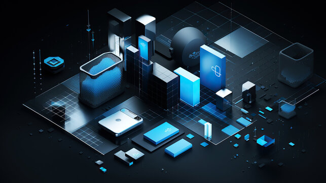 ai generated Illustration web services concept