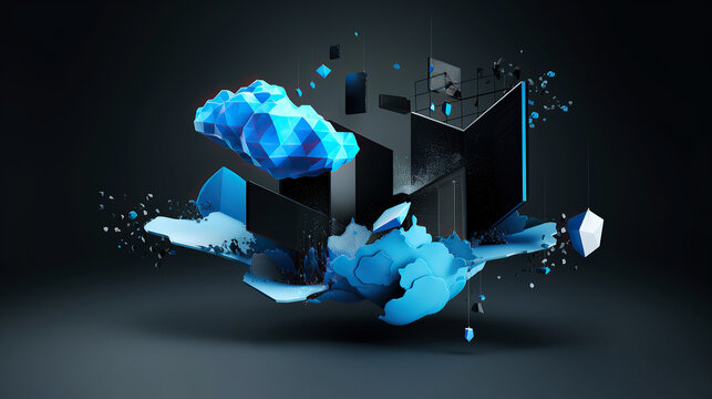 ai generated Illustration web services concept