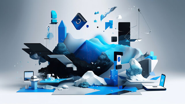 ai generated Illustration web services concept