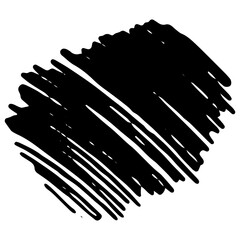 Grunge Hand Drawn Paint Stroke. Brush Scribble Vector Illustration.