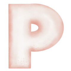 A-Z alphabets pink watercolor