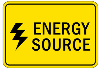 Multiple power source electrical warning sign and labels energy source