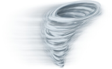 Digital png illustration of grey whirlwind on transparent background