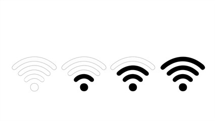 WiFi icon. wifi wireless internet signal icon.wifi point icon on white background