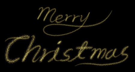 Merry Christmas Lettering Art Star Light Graphic Design Resource Winter Decorate Concept Banner