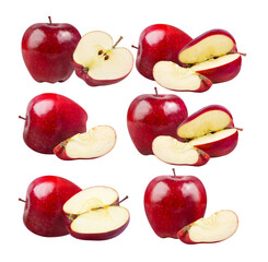 red apple on transparent png