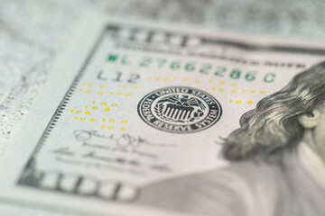 100 dollar bill close up