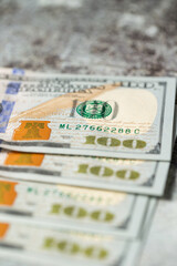 100 dollar bill close up