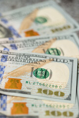 100 dollar bill close up