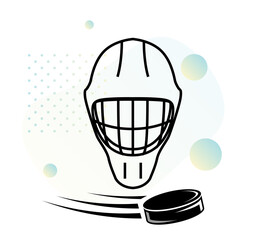Fototapeta na wymiar Ice Hockey Helmet - Stock Illustration
