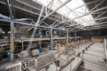Fototapeta premium Professional equipment for material hardening at plant