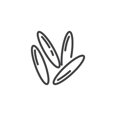 Rice seed line icon