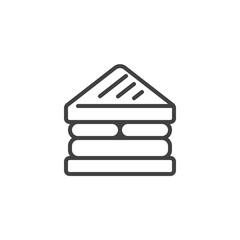 Triangle sandwich line icon
