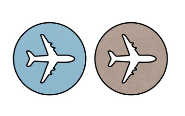 illustration of a set of airplanes icon symbol