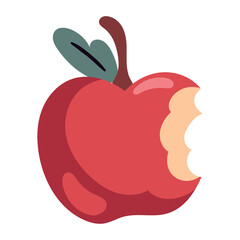 bitten apple fruit icon