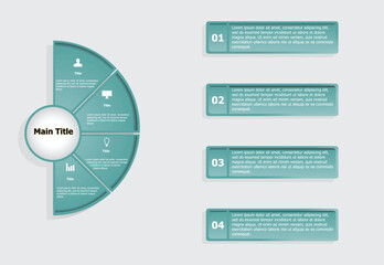 Modern infographic template design vector for web design, UI apps, business presentation, workflow layout, diagram, annual report.