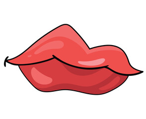 mouth pop art icon isolated