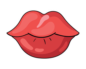 mouth pop art lips icon