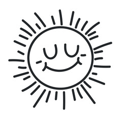sun doodle icon