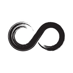 Grunge infinity brush logo