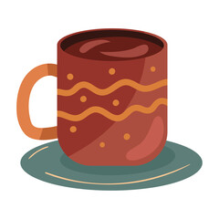 chocolate cup in a plate icon