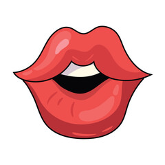 mouth pop art icon