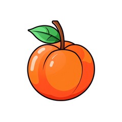 Fresh Apricot on White Background AI Generated