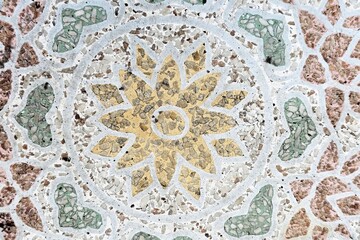 Vintage of Geometric Mosaics Pattern Background.