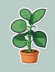 green plant sticker.