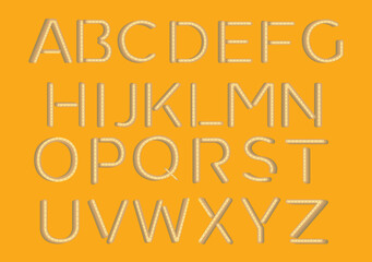 Dotted creative alphabet letters font