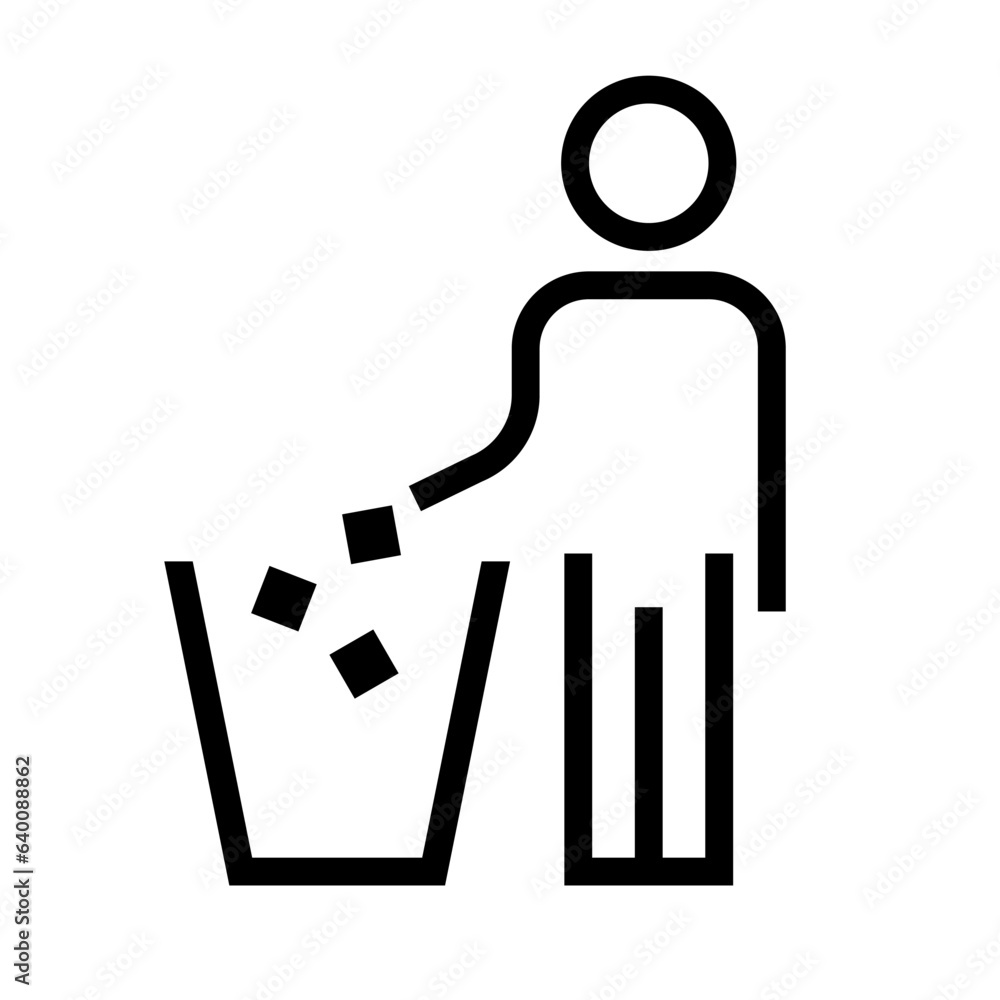 Poster flat design garbage dump icon. vector.