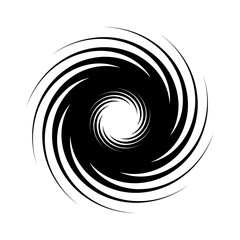 Powerful rotating typhoon silhouette icon. Vector.
