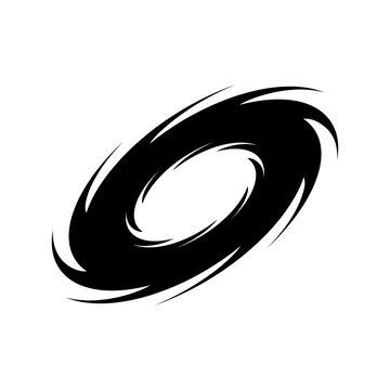 Typhoon, hurricane or cyclone silhouette icon. Vector.