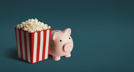 Popcorn and piggy bank: save money on entertainment