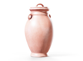 Vintage Pottery isolated over a white background 3d render