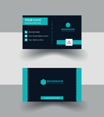 Modern and creative simple business card. Simple personal visiting card with company logo and designation.Corporate and elegant black and paste color newest business card design.Versatile use Card 