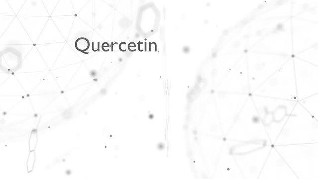 Quercetin or Vitamin P. Plant Flavonol from the Flavonoid Group of Polyphenols. Structural Chemical Formula